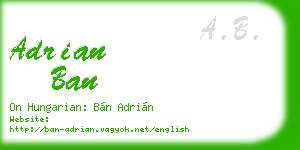 adrian ban business card
